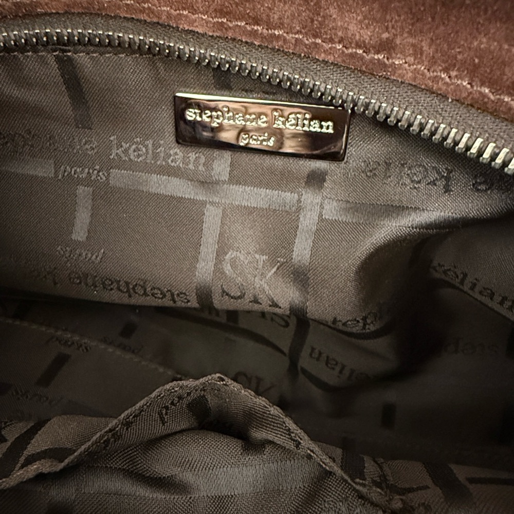 Stephane Kelian Brown Suede Patchwork Shoulder Bag - Picture 8 of 9